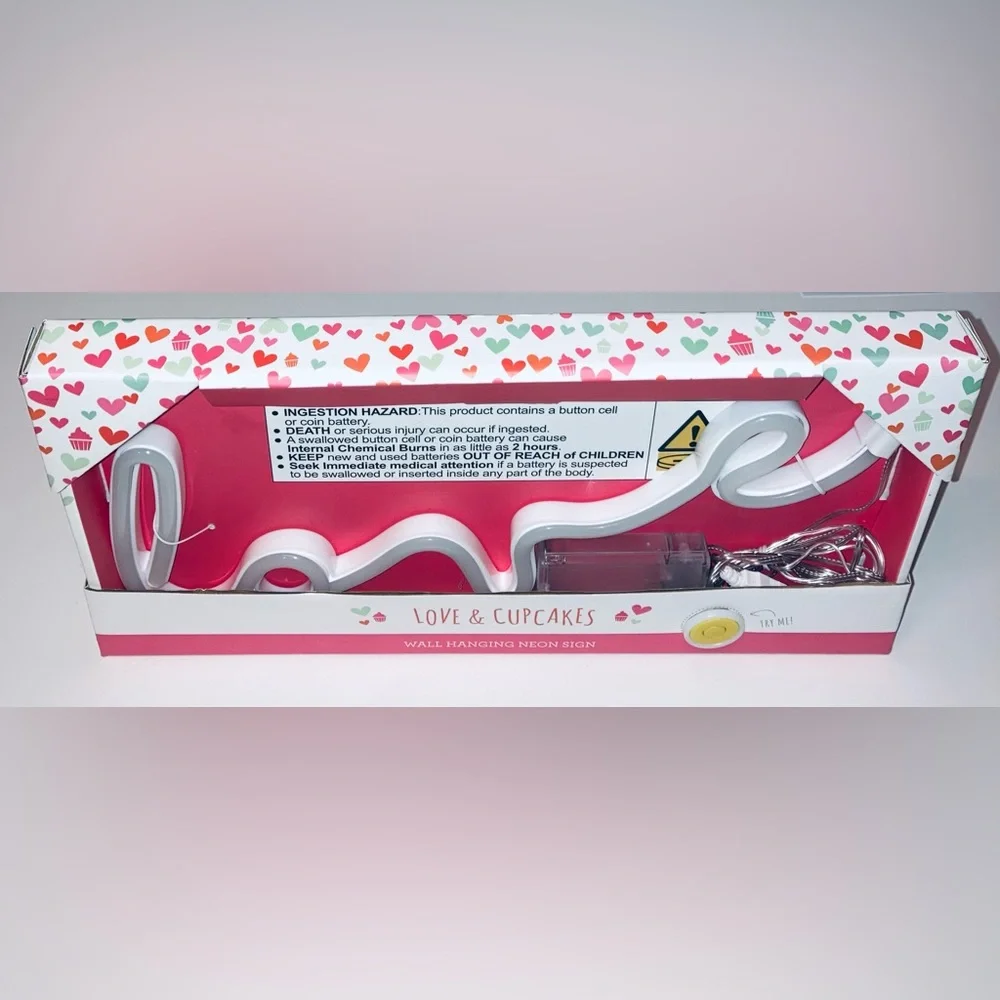 Love & Cupcakes LED Neon Love Sign - NEW!